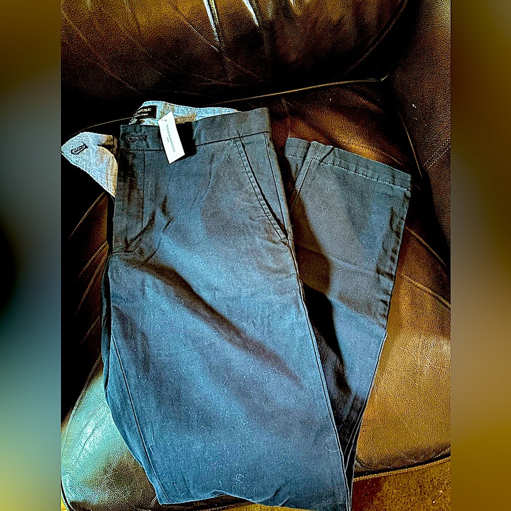 Banana Republic Men’s Fulton Stretch Chino, Navy Blue, 30X32